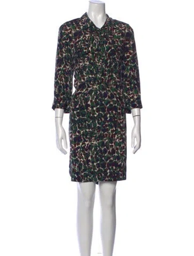 Pre-owned Gerard Darel Silk Knee-length Dress In Multi