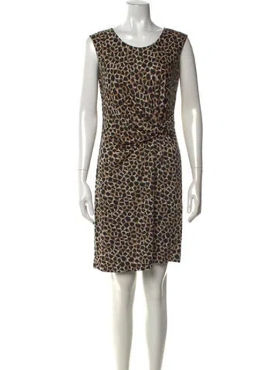 Pre-owned Gerard Darel Silk Knee-length Dress In Neutrals