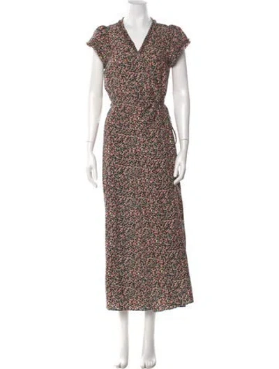 Pre-owned Gerard Darel Silk Long Dress In Black