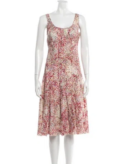 Pre-owned Gerard Darel Silk Midi Length Dress In Red
