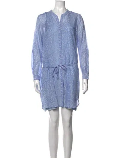 Pre-owned Gerard Darel Silk Mini Dress In Blue