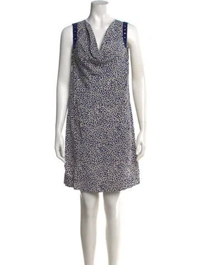 Pre-owned Gerard Darel Silk Mini Dress In Green/neutrals