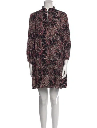 Pre-owned Gerard Darel Silk Mini Dress In Multi