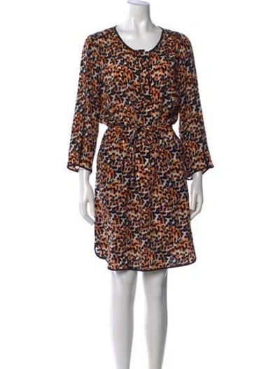Pre-owned Gerard Darel Silk Mini Dress In Multicolor