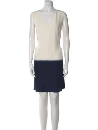 Pre-owned Gerard Darel Silk Mini Dress In Neutral