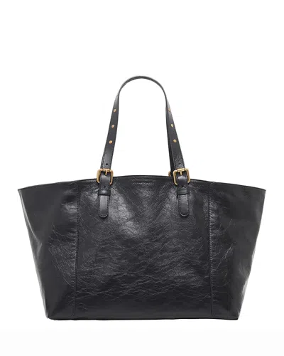 Gerard Darel Simple Leather Tote In Black