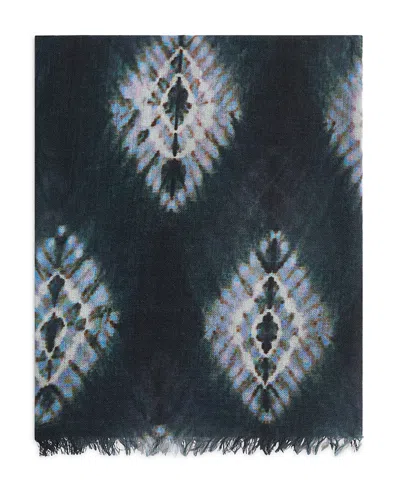 Gerard Darel Sina Tie Dye Wool Scarf In Blue