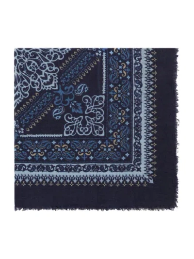 Gerard Darel Sinead Bandana Print Scarf In Blue