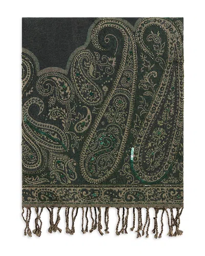 Gerard Darel Sirine Wool Scarf In Metallic