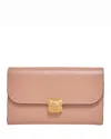 Gerard Darel Small Leather Wallet In Pink