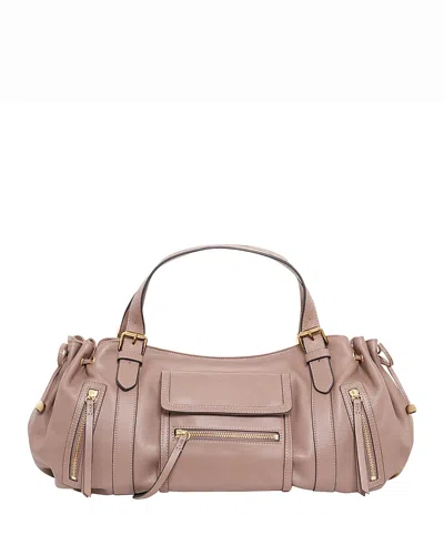 Gerard Darel St. Germain Leather Handbag In Pink
