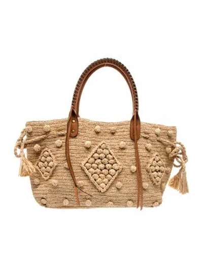 Pre-owned Gerard Darel Straw Top Handle Bag In Neutral