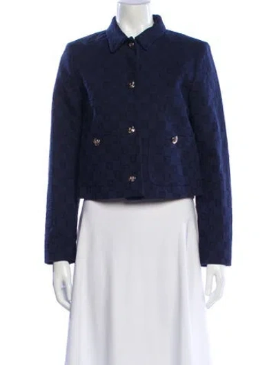 Pre-owned Gerard Darel Striped Evening Jacket In Blue