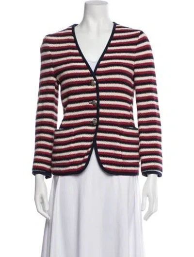 Pre-owned Gerard Darel Striped Jacket In Red