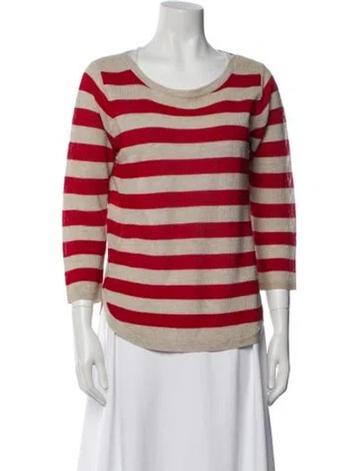 Pre-owned Gerard Darel Striped Scoop Neck Sweater In Multi