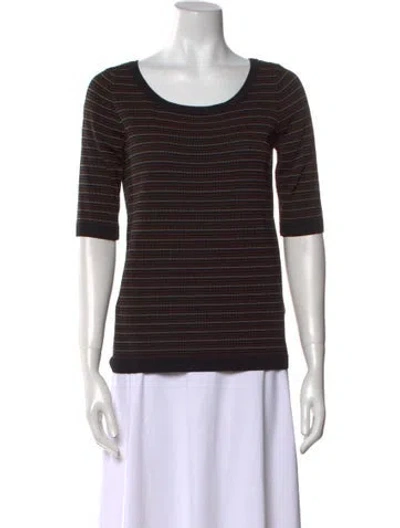 Pre-owned Gerard Darel Striped Scoop Neck Sweater In Multi
