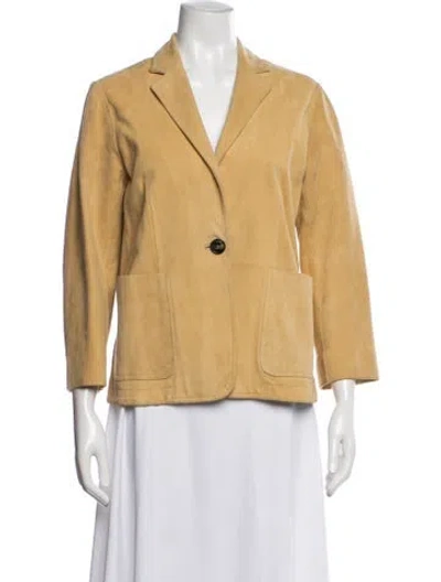 Pre-owned Gerard Darel Suede Blazer In Neutral