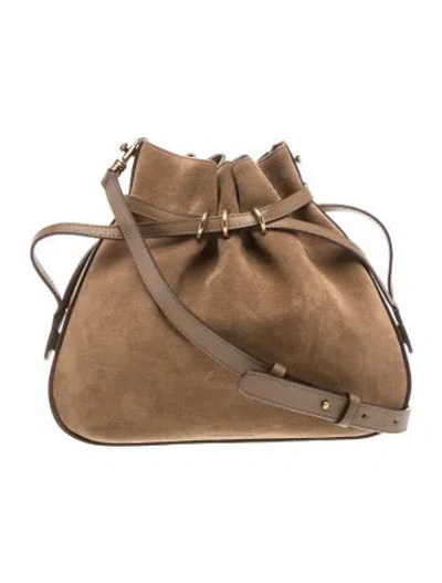 Pre-owned Gerard Darel Suede Bucket Bag In Brown