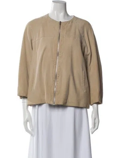 Pre-owned Gerard Darel Suede Evening Jacket In Neutral