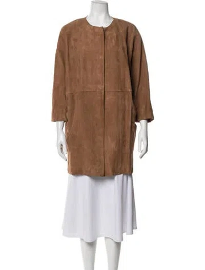 Pre-owned Gerard Darel Suede Jacket In Brown