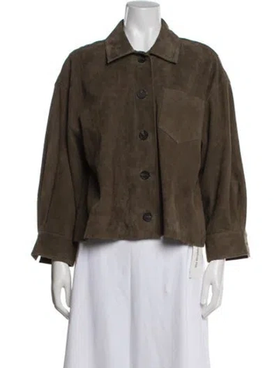 Pre-owned Gerard Darel Suede Jacket W/ Tags In Brown