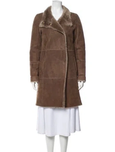 Pre-owned Gerard Darel Suede Trench Coat In Brown