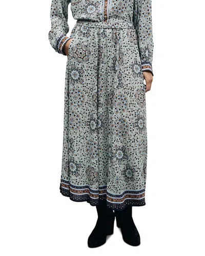 Gerard Darel Tifenn Printed Pull On Maxi Skirt In Multi
