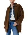 Gerard Darel Tilane Suede Jacket In Brown