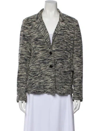 Pre-owned Gerard Darel Tweed Pattern Blazer In Blue