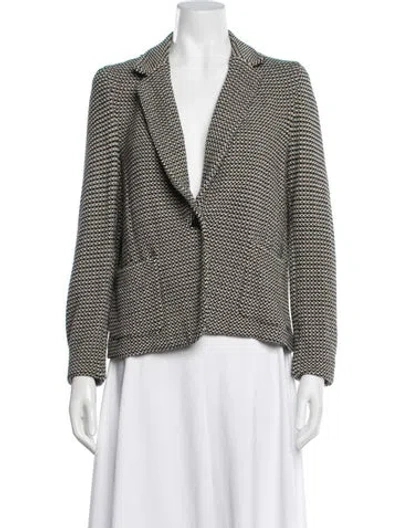 Pre-owned Gerard Darel Tweed Pattern Blazer In Brown