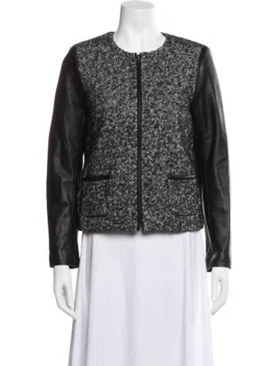 Pre-owned Gerard Darel Tweed Pattern Evening Jacket In Black