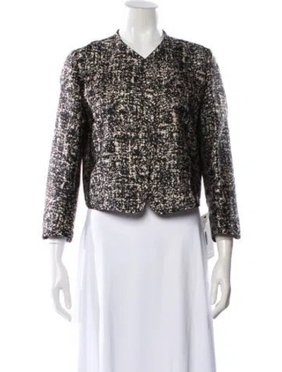 Pre-owned Gerard Darel Tweed Pattern Evening Jacket In Black
