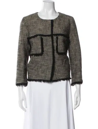 Pre-owned Gerard Darel Tweed Pattern Evening Jacket In Neutral