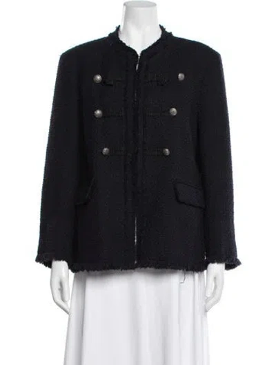 Pre-owned Gerard Darel Tweed Pattern Jacket In Black