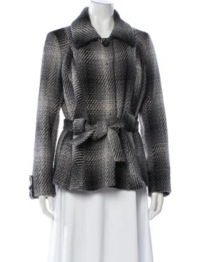Pre-owned Gerard Darel Tweed Pattern Jacket In Gray