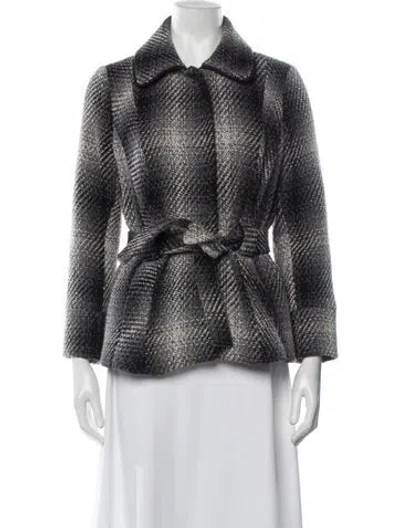 Pre-owned Gerard Darel Tweed Pattern Jacket In Grey