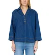 Gerard Darel Unia Loose Fit Top In Blue