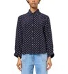 Gerard Darel Usari Dot Print Shirt In Navy