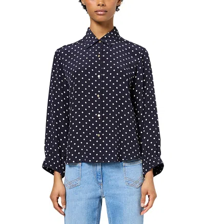 Gerard Darel Usari Dot Print Shirt In Navy