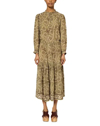 Gerard Darel Valora Dress In Khaki Green