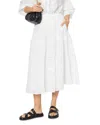 Gerard Darel Vera Embroidered Cotton Skirt In White
