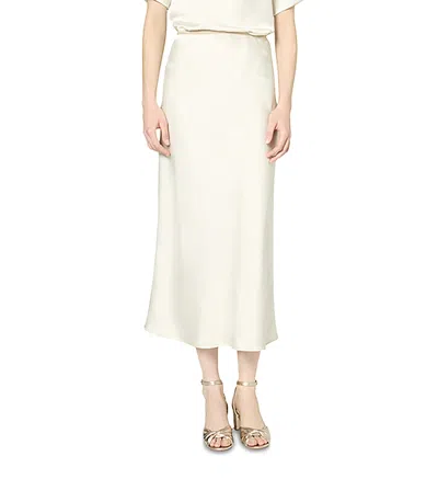 Gerard Darel Vesanie Midi Skirt In Ecru