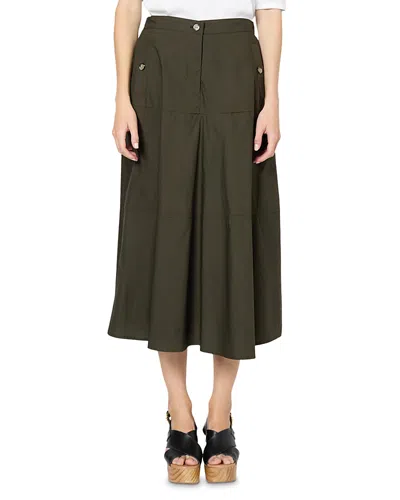 Gerard Darel Vesper Skirt In Khaki Green