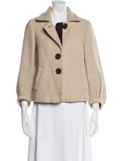 Pre-owned Gerard Darel Virgin Wool Blazer In Neutral