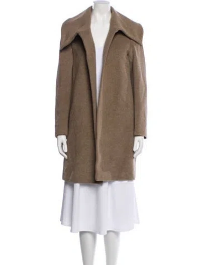 Pre-owned Gerard Darel Virgin Wool Coat In Brown