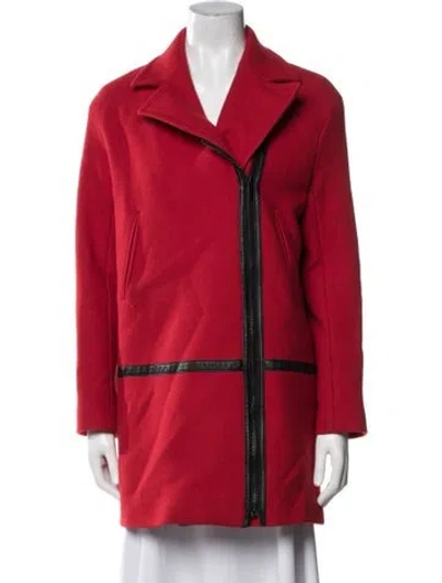 Pre-owned Gerard Darel Virgin Wool Coat In Red