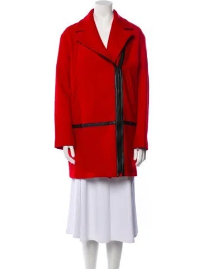 Pre-owned Gerard Darel Virgin Wool Coat In Red