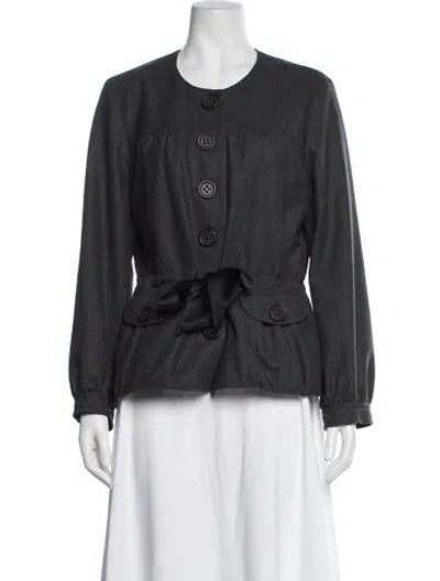 Pre-owned Gerard Darel Virgin Wool Jacket In Gray