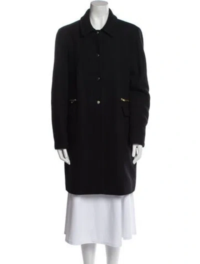 Pre-owned Gerard Darel Virgin Wool Peacoat In Black