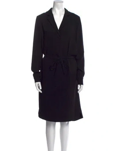 Pre-owned Gerard Darel V-neck Knee-length Dress In Black